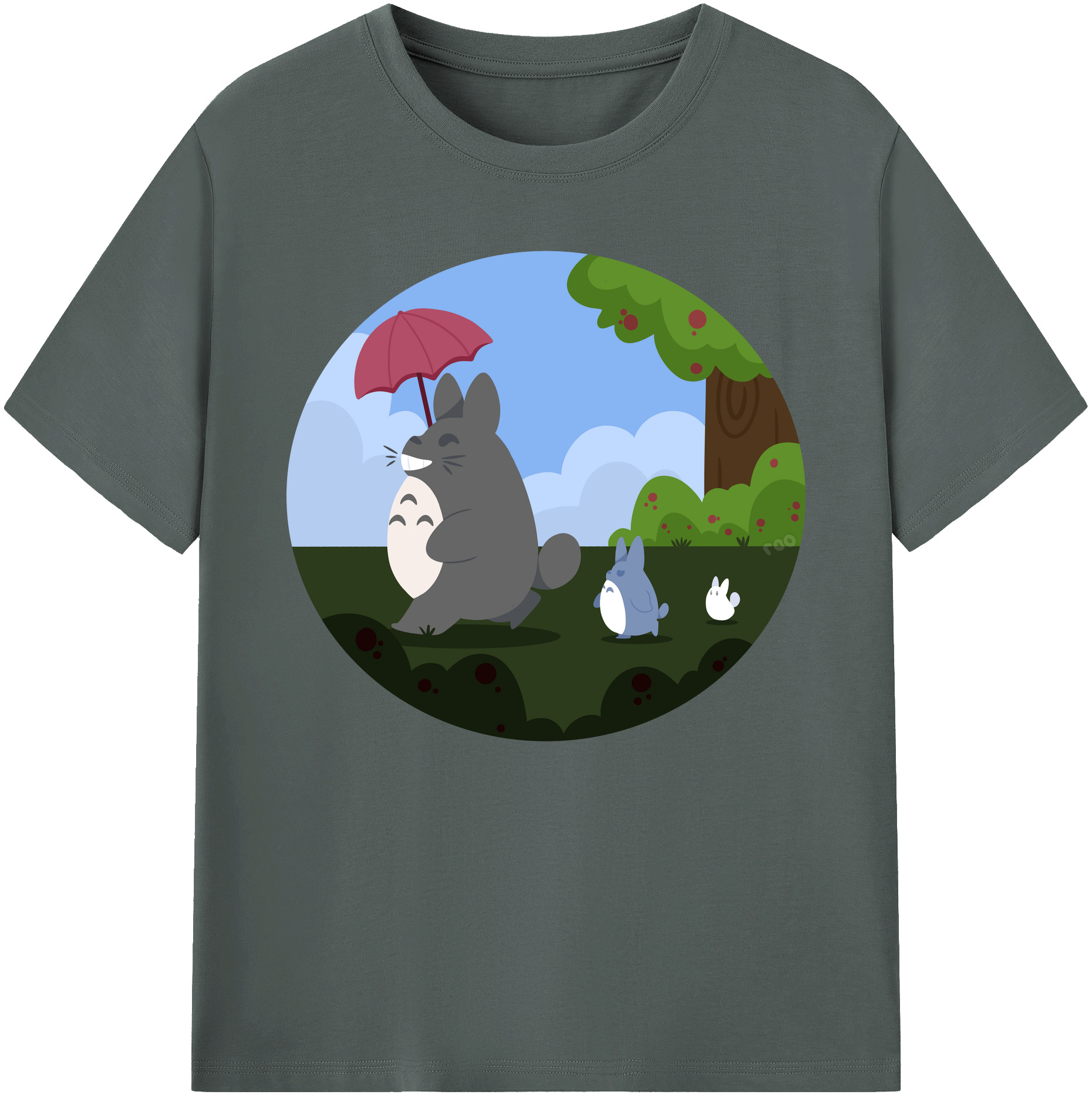 （画像用） となりのトトロ 草壁メイ 草壁サツキ My Neighbor Totoro Satsuki Kusakabe Mei Kusakabe 綿100％ メンズ半袖Tシャツ｜肌触りやわらか＆通気性